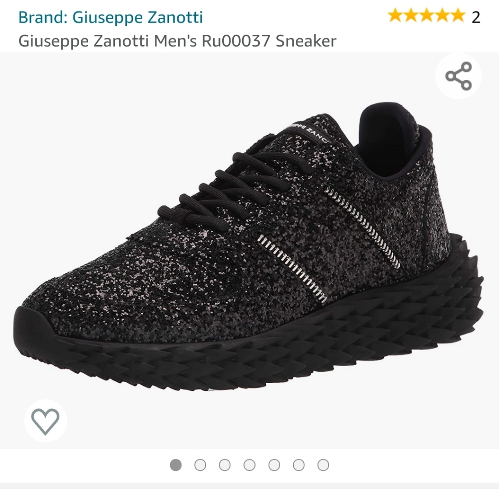 Giuseppe Zanotti Nero Glitter Size 12's